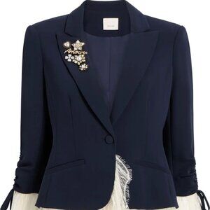 Cinq a Sept Roxie Le Petite Blazer Navy size 6 NWT